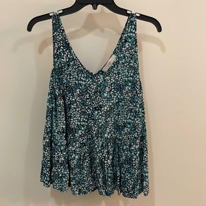 LOFT Floral Peplum Top